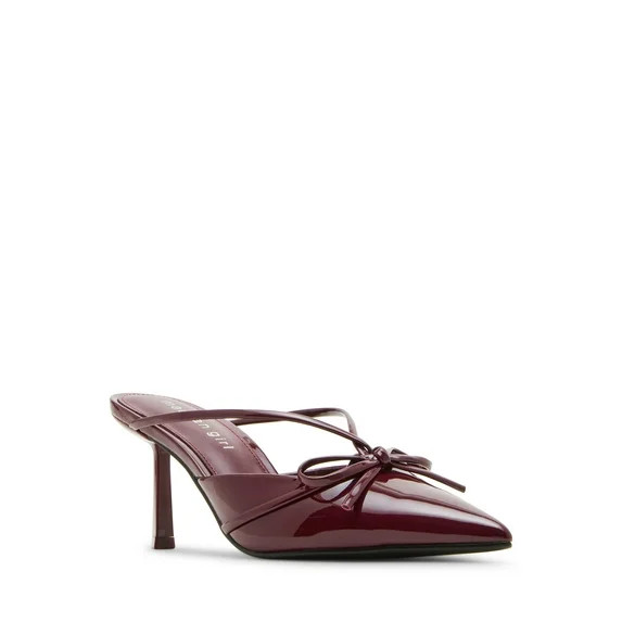 Madden Girl Women's Bells Slide On Strappy Heeled Mule | Walmart (US)
