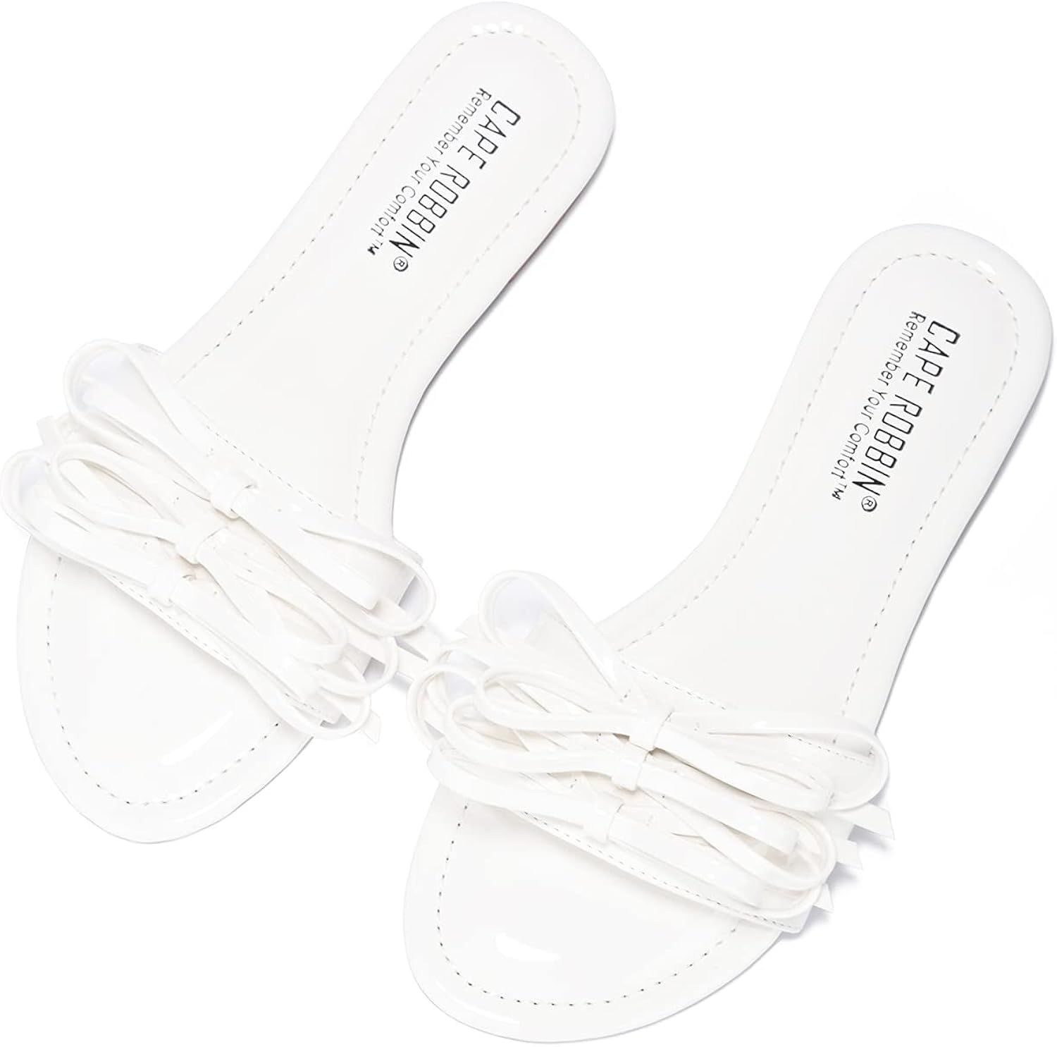 Cape Robbin LeMoney Jelly Flips Flops Sandals for Women, Flat Slides Womens Mules Slip On Shoes | Amazon (US)