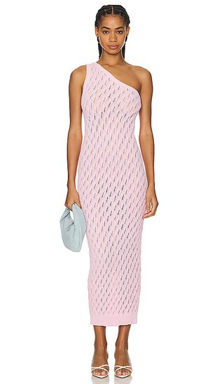 Claire One Shoulder Maxi Dress in Pink | Revolve Clothing (Global)