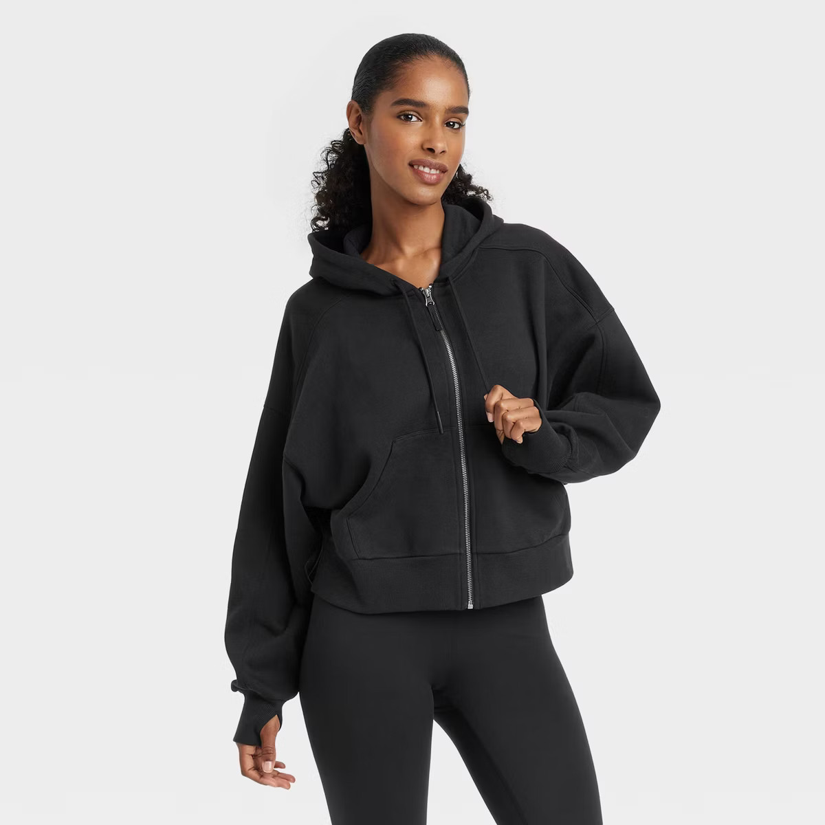 Women's Fleece Full-Zip Hooded Sweatshirt - JoyLab™ | Target