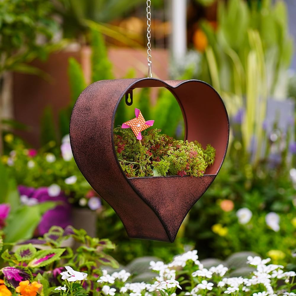 Metal Plant Hangers Indoor and Outdoor: Mothers Day Birthday Gifts for Women Mom Wife Garden Love... | Amazon (US)