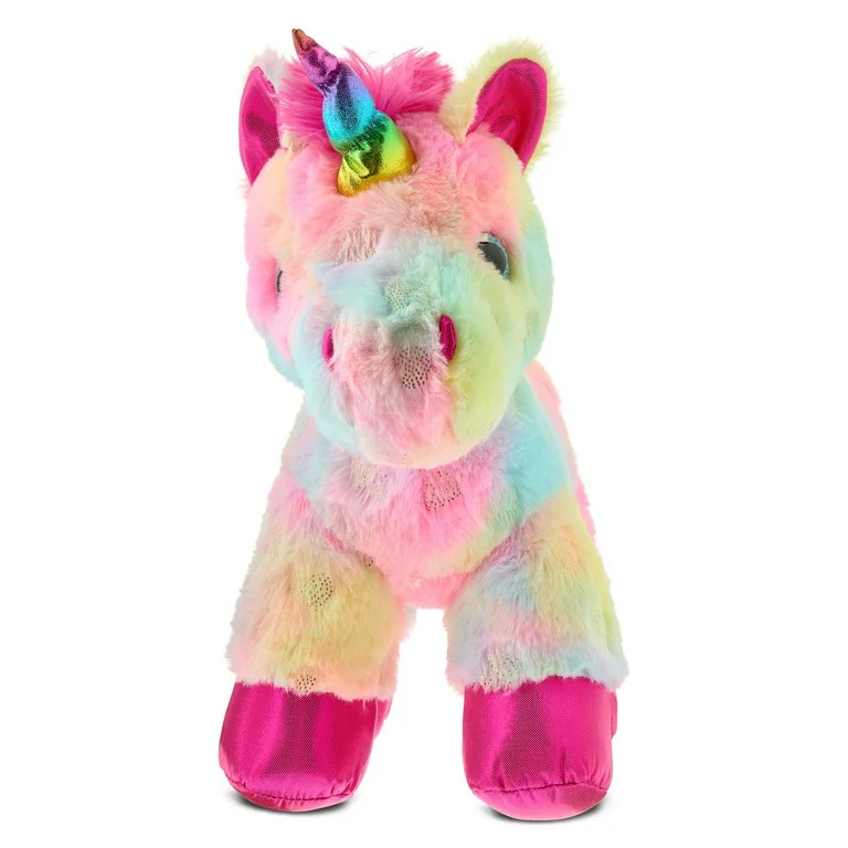 Medium Rainbow Unicorn Plush, Multicolor, 12", Valentine's Day by Way To Celebrate | Walmart (US)