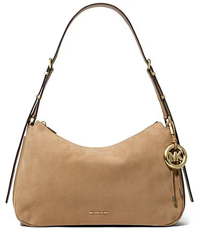 Michael Kors Nolita Medium Nubuck Shoulder Bag - Husk | Dillard's