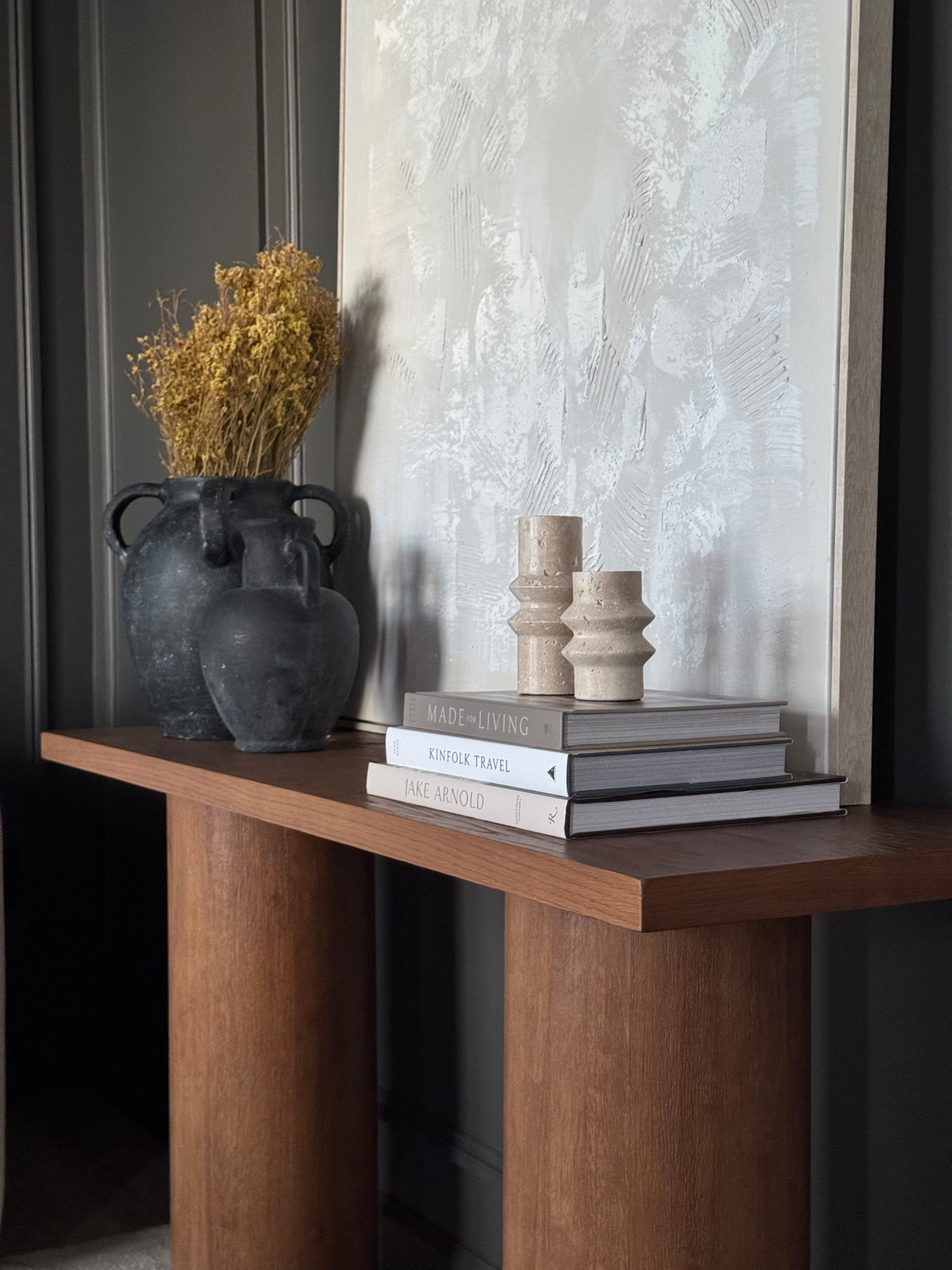 Ever since we first moved I’ve been on the search as to what I wanted to put against this walll. I’ve finally found the perfecttttt console table! With the perfect mix of modern & organic! She’s a beauty!! 🤎🤎
 
follow and comment ‘CONSOLE’ for links to everything to your DMs!
.
.
.
.
.
.
#consoletable #interiorstyling #homedecor #homeinspo #neutralhome #organicmodern #homedecor #ltkhome 

#LTKStyleTip #LTKWatchNow #LTKHome