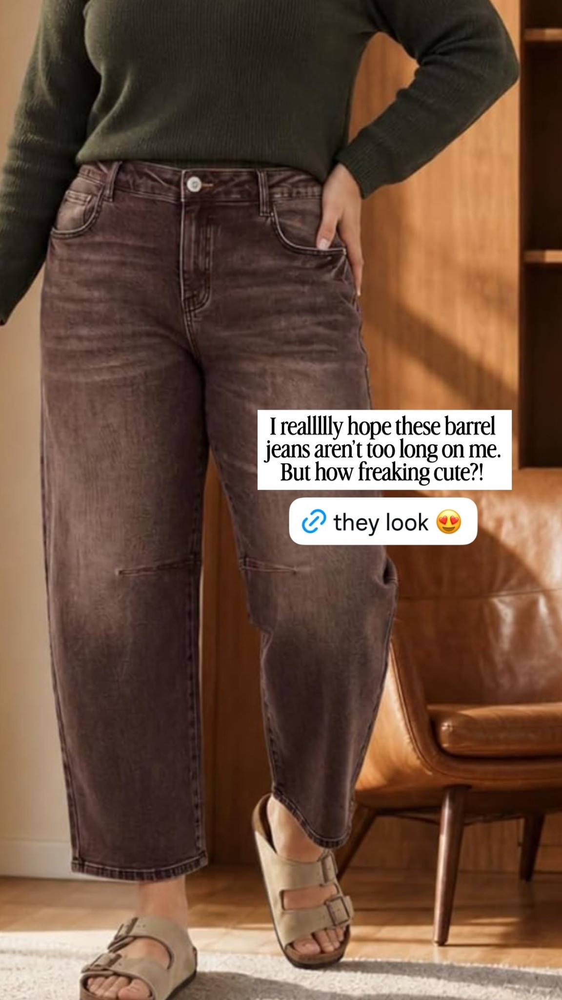 I reallllly hope these barrel jeans aren’t too long on me. But how freaking cute?!

#LTKootd #LTKSeasonal #LTKPlusSize