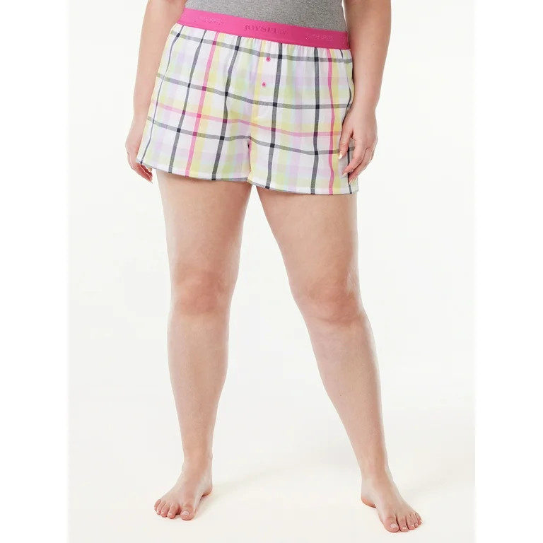 Joyspun Women's Woven Boxer Shorts, Sizes S to 3X | Walmart (US)