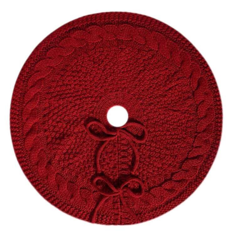 Burgundy Tree Skirt | SHEIN