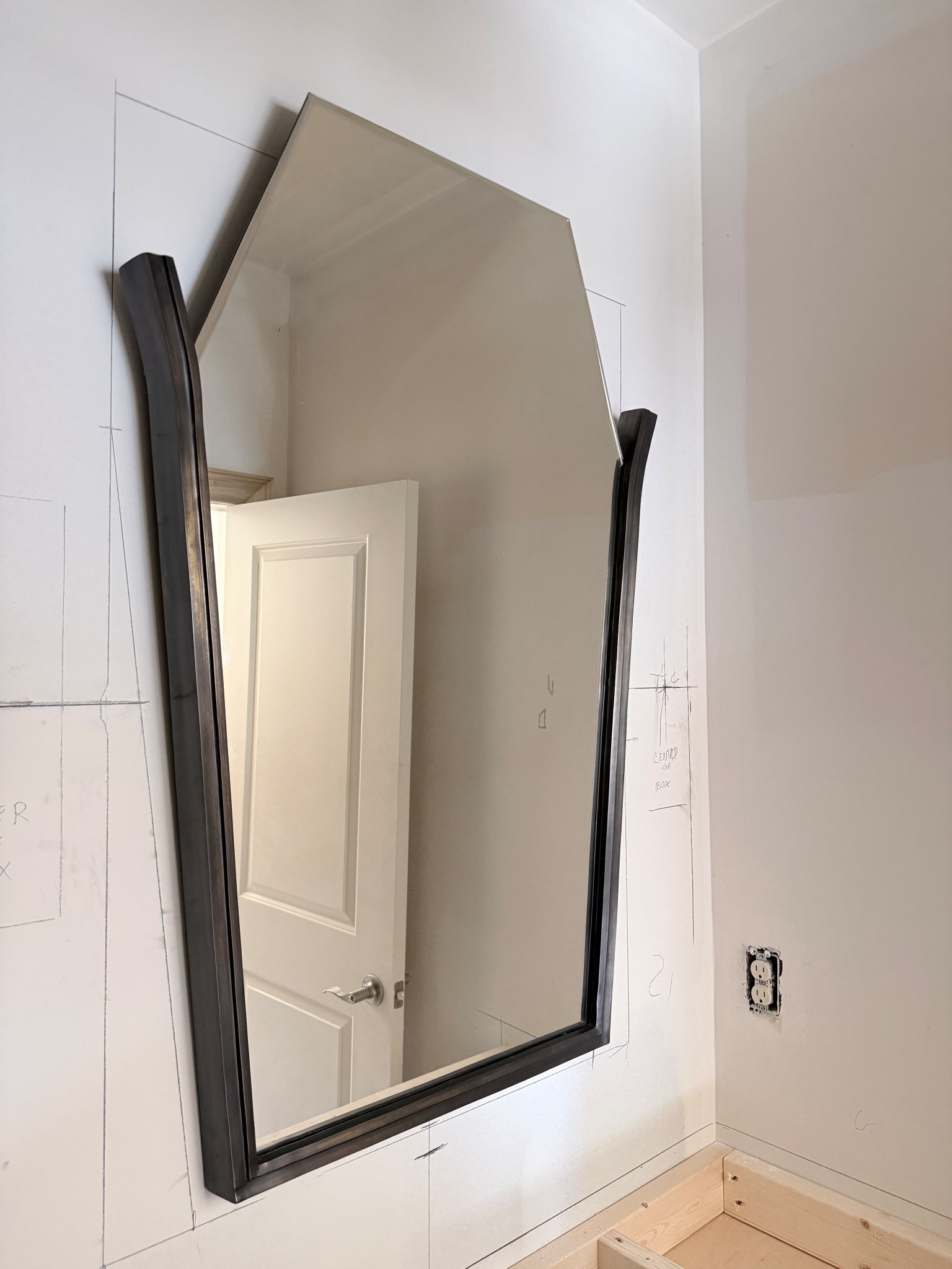 The crate and barrel mirror you need now! Geometric shape with a flare. Patina finish 

#LTKHome