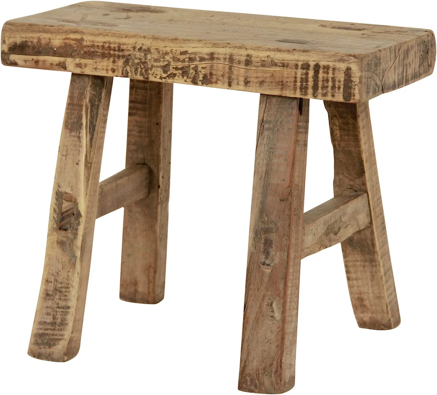 Lily’s Living Living 11" W Rectangular Natural Wood Vintage Mini Stool (AM83740140) | Amazon (US)