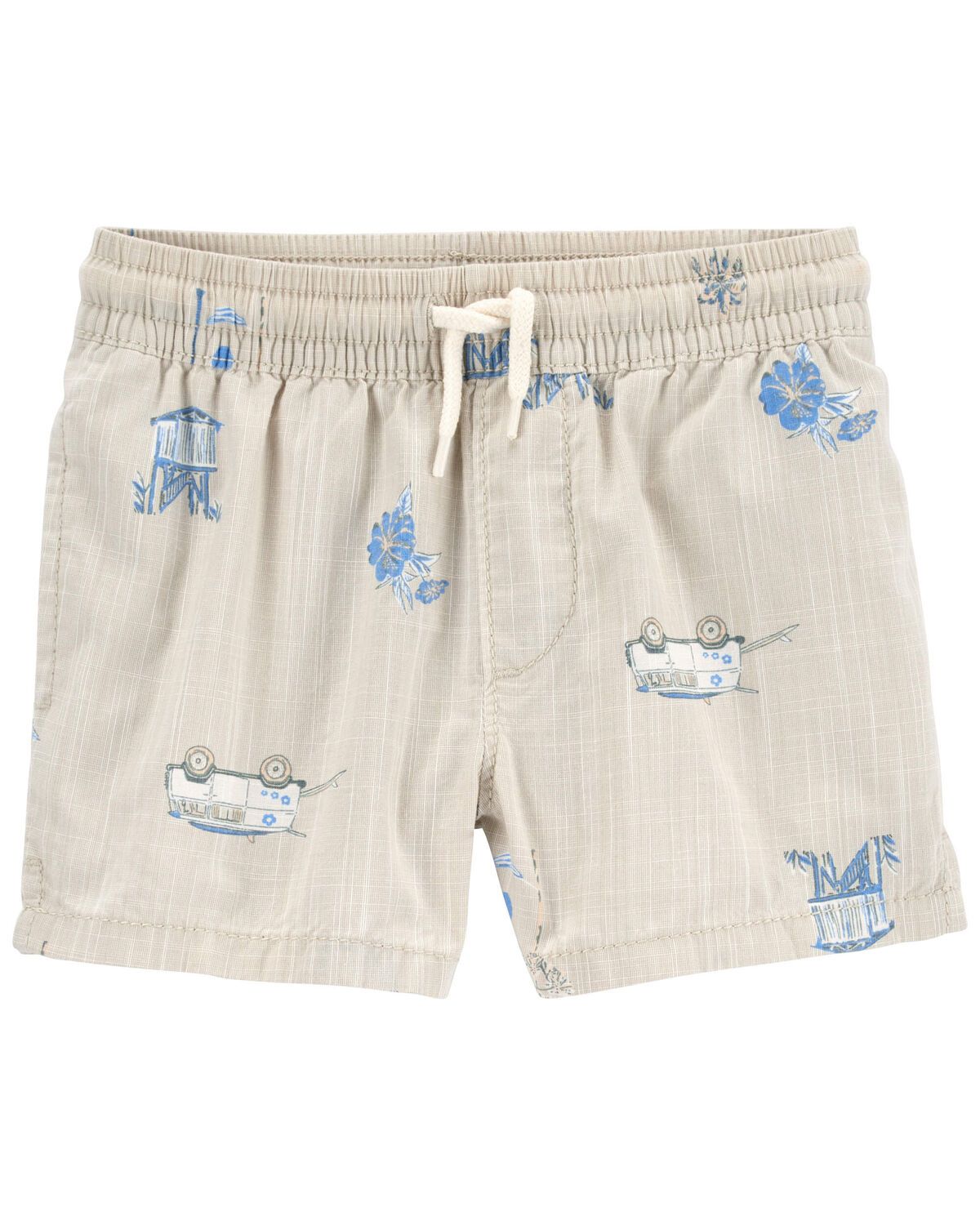 Toddler Seaside Print Chambray Drawstring Shorts | Carter's