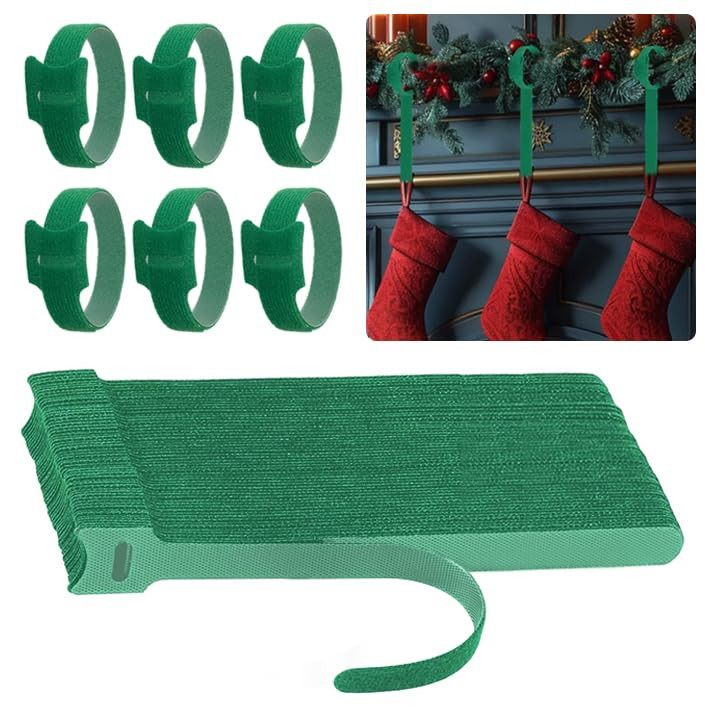 70 PCS Christmas Garland Ties Holiday Plant Cable Straps, Adjustable Xmas Decorative Nylon Reusab... | Amazon (US)