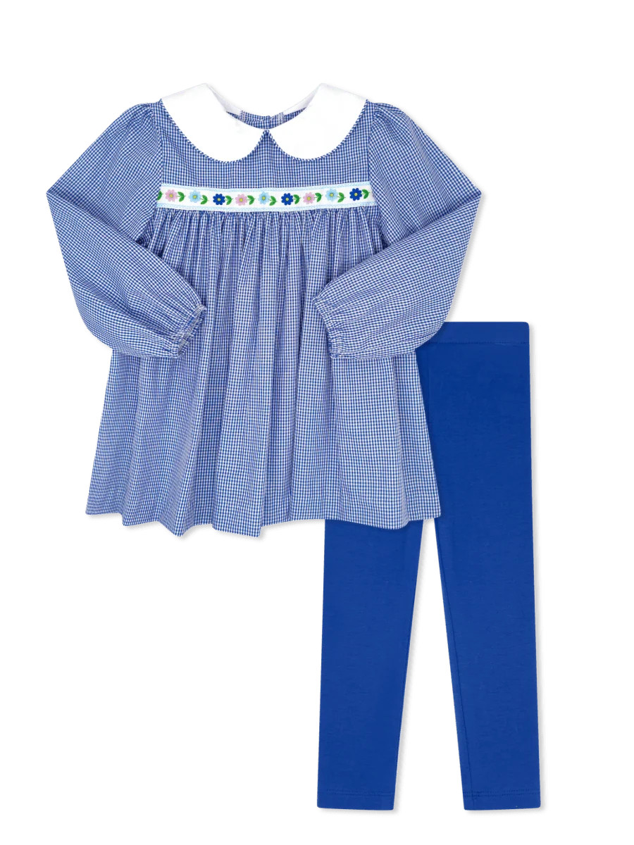 Layla Legging Set - River Royal Minigingham, Flowers | Lullaby Set