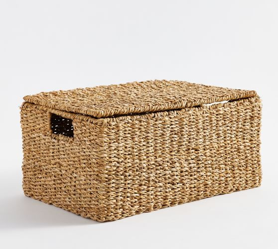 Safi Handwoven Lidded Basket | Pottery Barn (US)