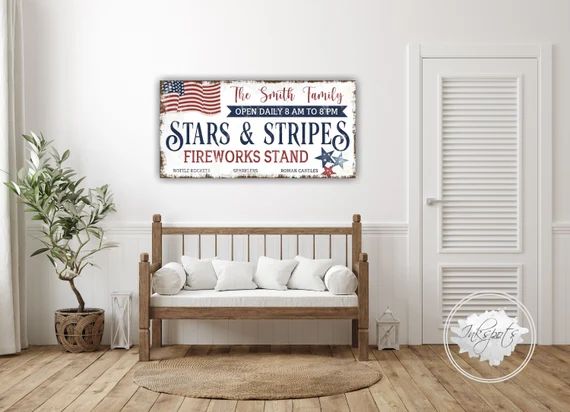 Custom Fourth of July Decor Personalised Patriotic Signs 4th | Etsy | Etsy (US)