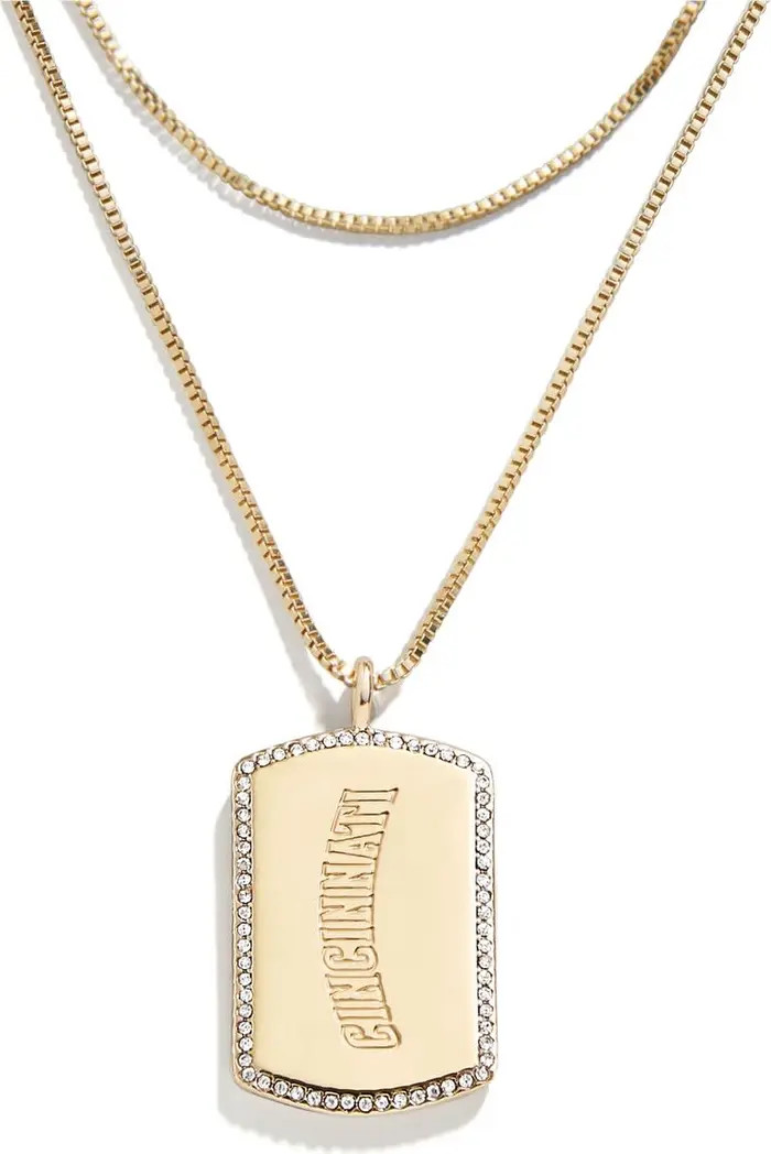 x Baublebar Cincinnati Reds Dog Tag Necklace | Nordstrom