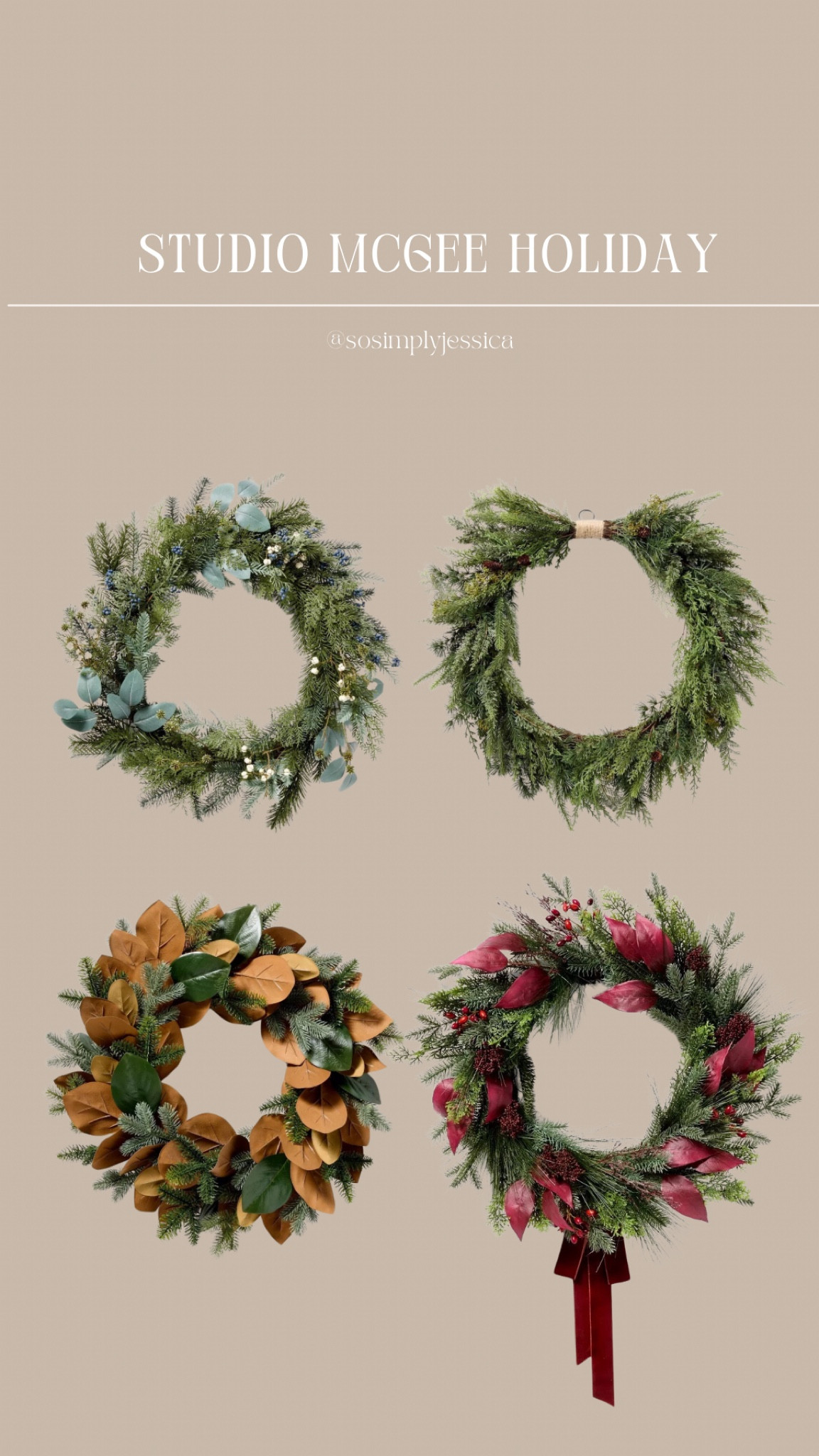 Obsessed with these wreaths from the new Studio McGee Holiday launch. 

Target, Target finds, Target home, holiday decor, seasonal, Christmas decor, Christmas wreaths, Studio McGee 

#LTKSeasonal #LTKHome #LTKxTarget