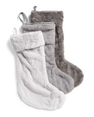 3pk 22in Koda Faux Fur Cuffed Stockings | Home | T.J.Maxx | TJ Maxx