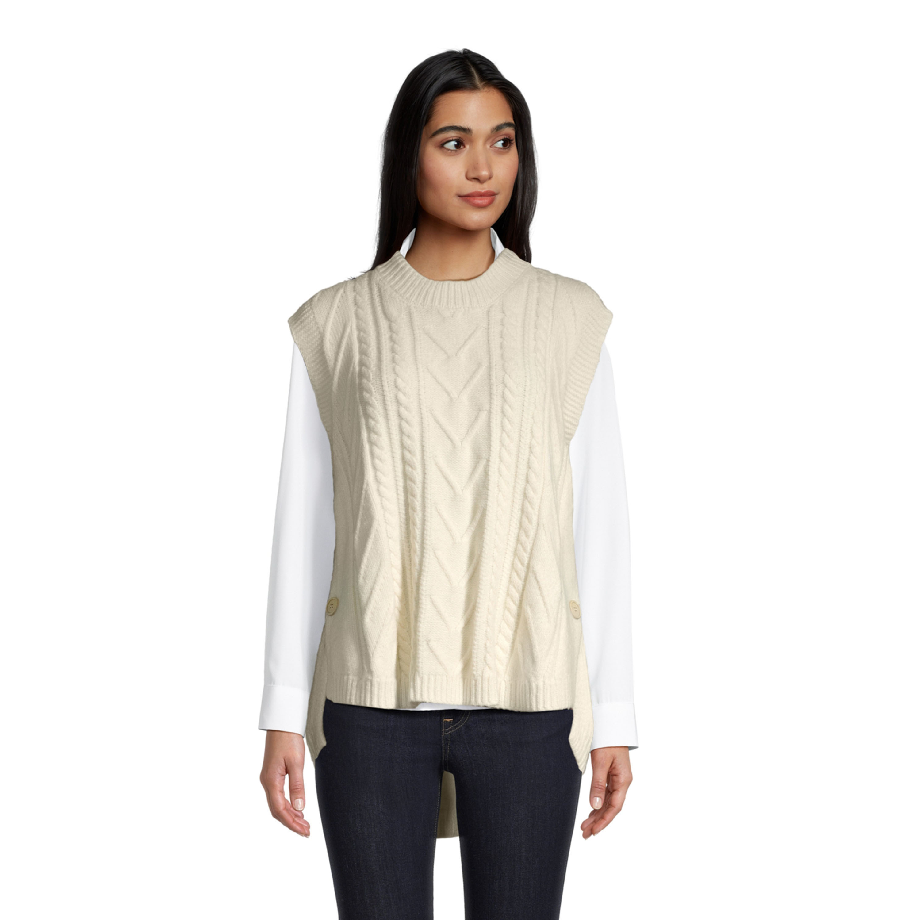 Ivory Cable Knit Sweater Vest | World Market