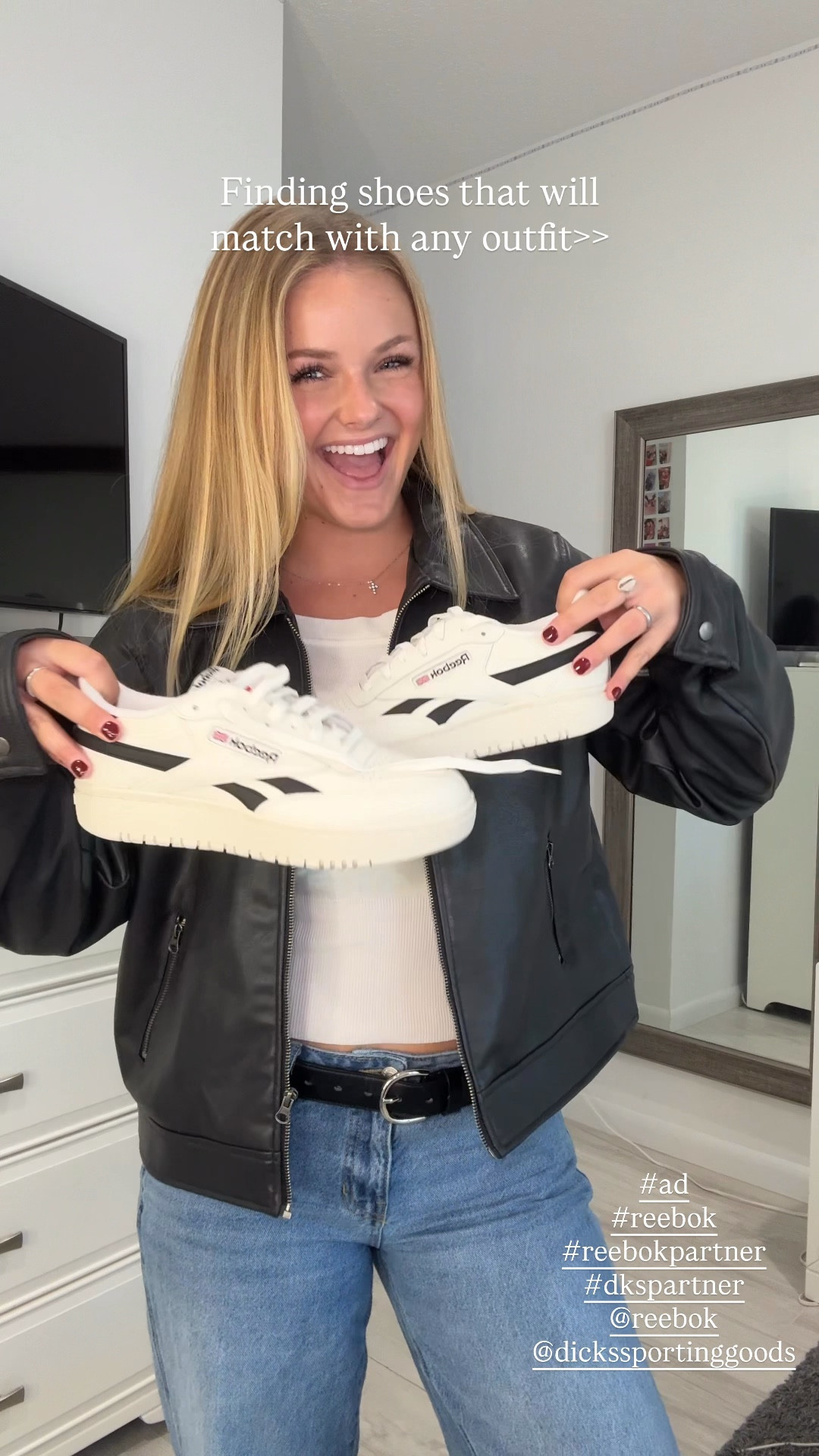 Obsessed with these shoes🤍Available at @dickssportinggoods @reebok #reebok #reebokpartner #dkspartner #ad