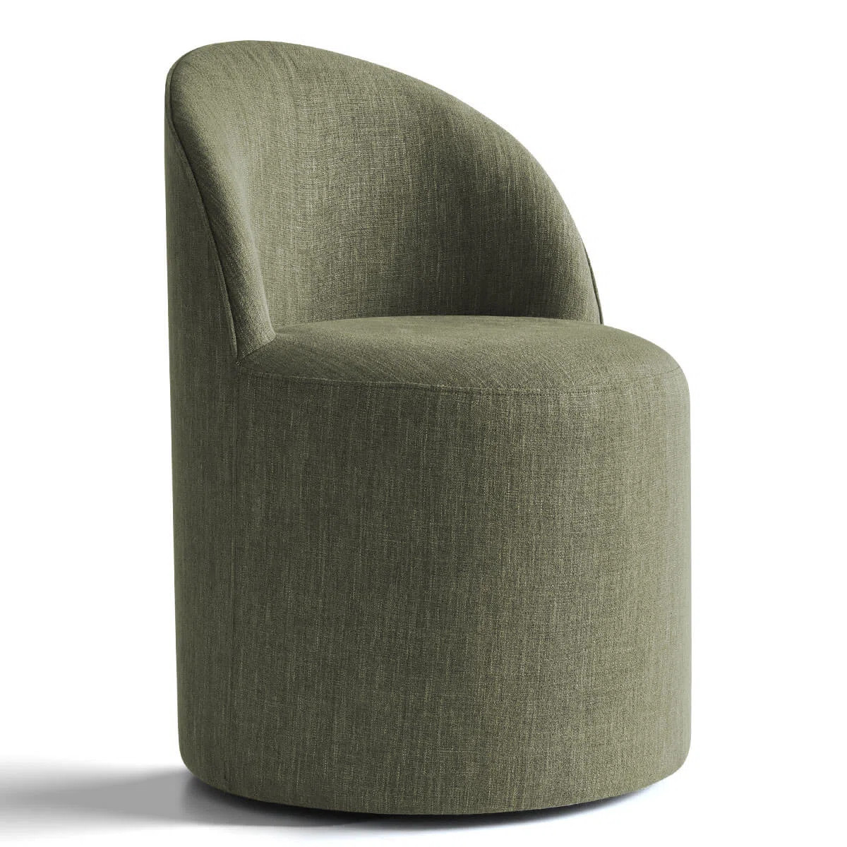 Ivy Bronx Linen Upholstered Swivel Dining Chair with Castors & Reviews | Wayfair | Wayfair North America