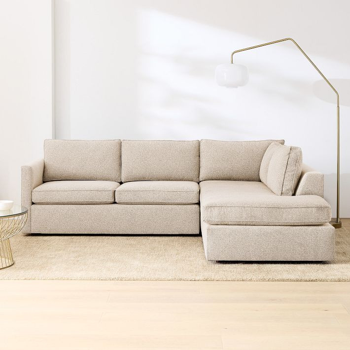 Harris 2-Piece Bumper Chaise Sectional (100"–116") | West Elm (US)