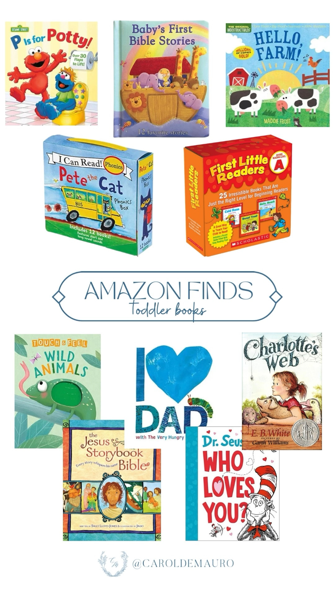 Building a toddler’s library is one of the best investments you can make for your kids! So shop for these best-selling book recommendations now.

amazon finds, toddler books, budget friendly, nursery room, playroom, home library, charlotte's web, gift guide for kids

#LTKHome #LTKKids #LTKSeasonal