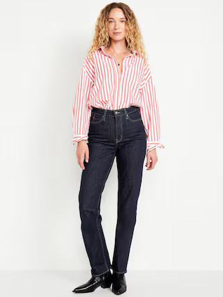 Extra High-Waisted Straight Jeans | Old Navy (US)
