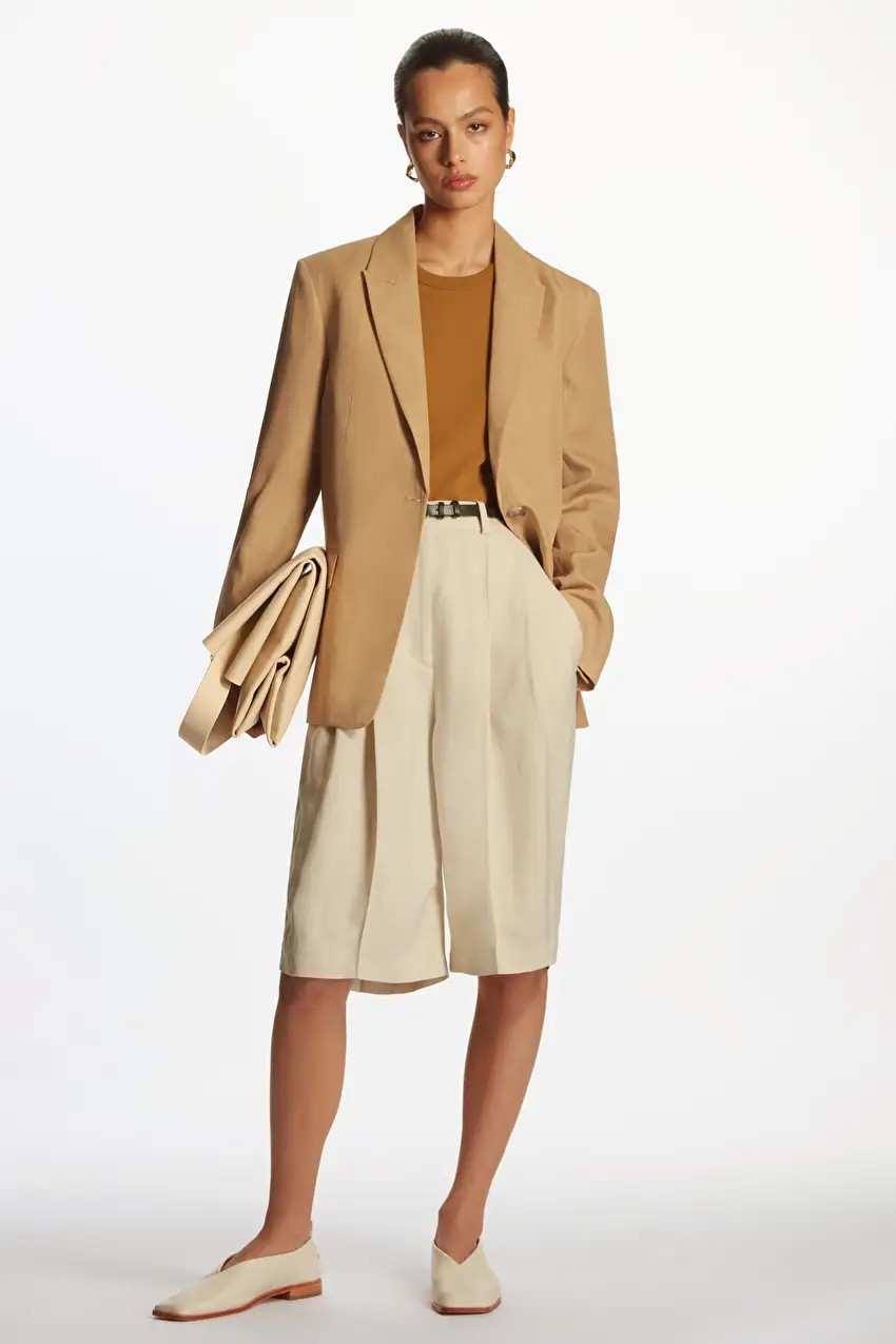 REGULAR-FIT LINEN-BLEND BLAZER | COS (EU)