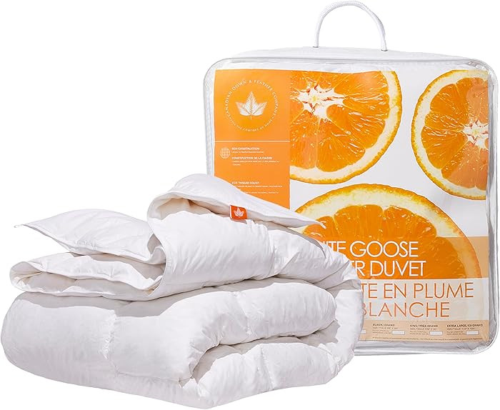 Canadian Down & Feather Co. - All Season White Goose Feather Duvet Comforter Full/Double Size - 2... | Amazon (US)