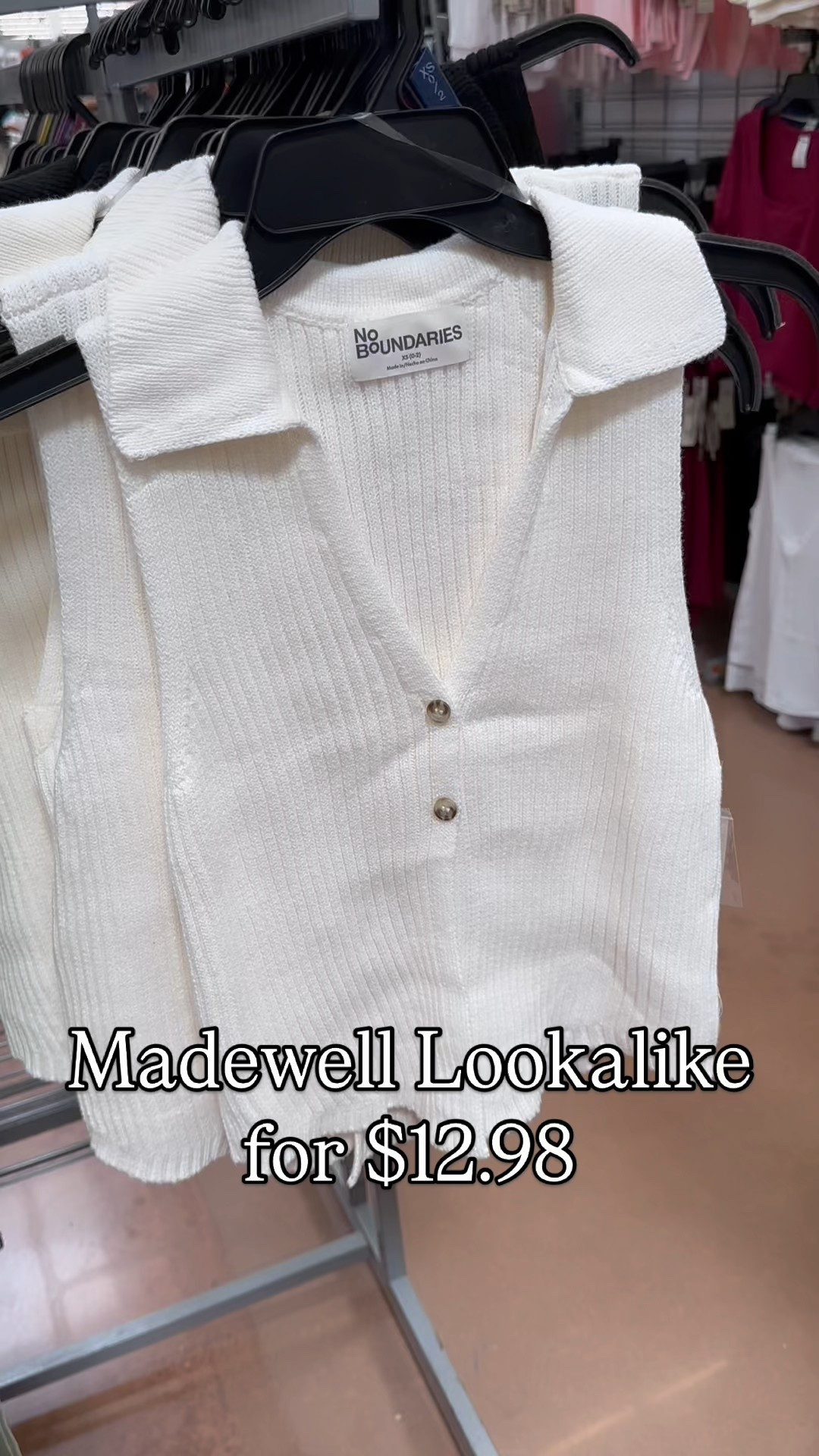 This Walmart sweater vest is so cute, and looks just like Madewell for only $12.98! Black and Cream available, sizes XXS-XXL …………. walmart fashion walmart finds Walmart top no boundaries top back to school shopping v neck sweater vest v neck vest cream top black top summer top collared top collar tank with collar sleeveless tank sweater tank sezane dupe aritzia dupe madewell dupe madewell top madewell new arrival walmart new arrival back to school clothes country concert outfit travel look button up top button down shirt button down top 

#LTKStyleTip #LTKFindsUnder50 #LTKWorkwear