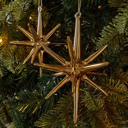 Glass Burst Snowflake Ornament - Gold | West Elm (US)
