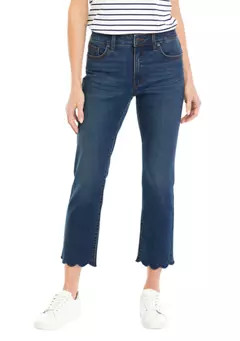 Crown & Ivy™ Women's Scalloped Hem Jeans | Belk