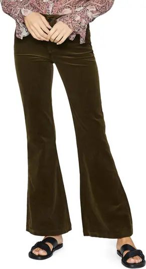 PAIGE Genevieve High Waist Flare Leg Corduroy Pants | Nordstrom | Nordstrom