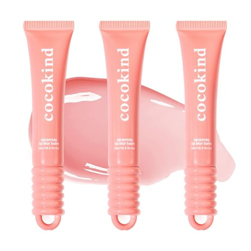 Cocokind Ceramide Lip Blur Balm, Be Kind - Coral Pink Hydrating Lip Balm with Ceramides & Peptides, Made for Sensitive Skin & Lips, Unflavored & Fragrance-Free - 3 pack | Amazon (US)