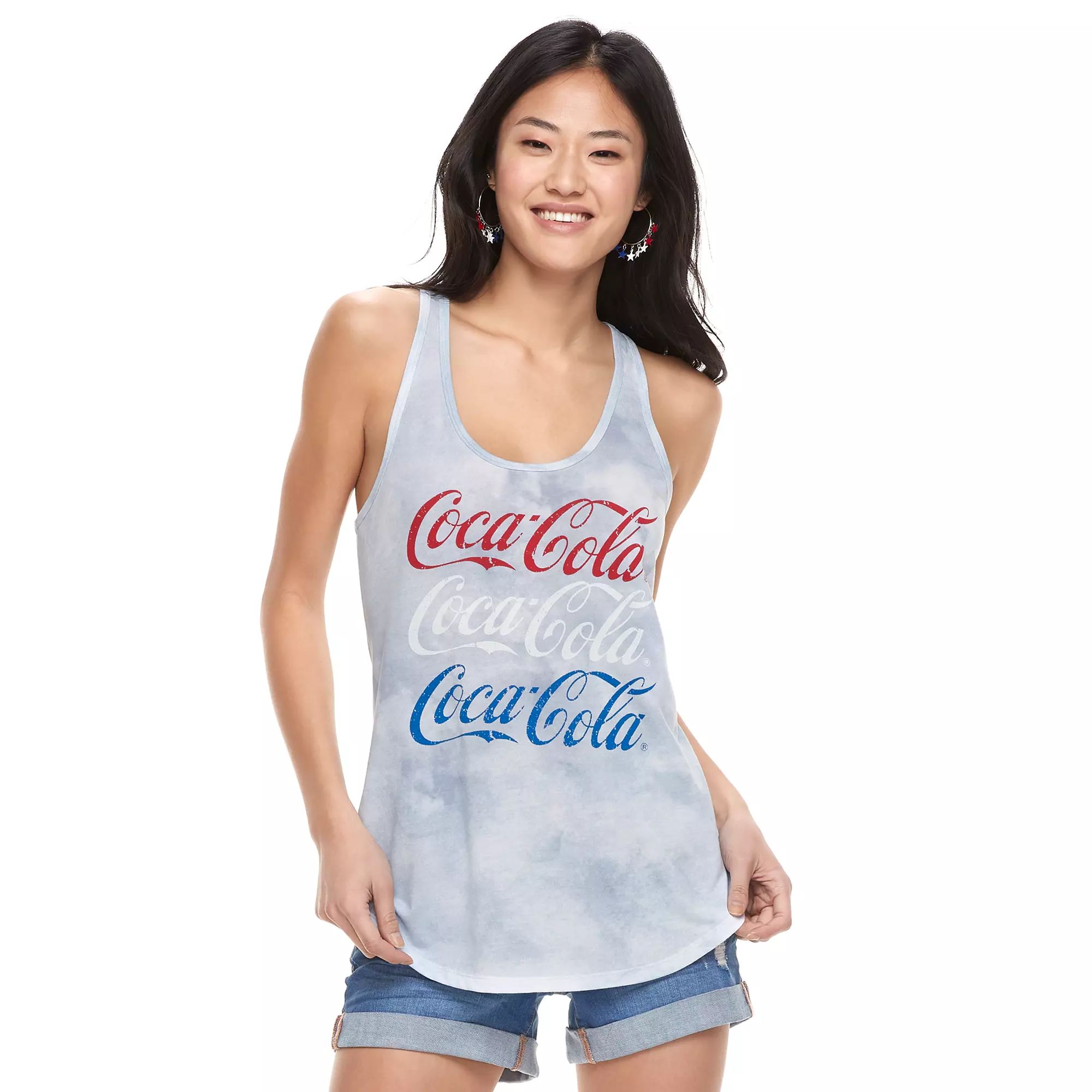 Juniors' Coca Cola Americana Tie-Dye Tank Top | Kohl's