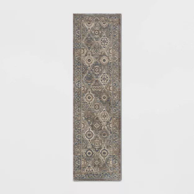 Distressed Persian Woven Rug Brown - Threshold™ | Target