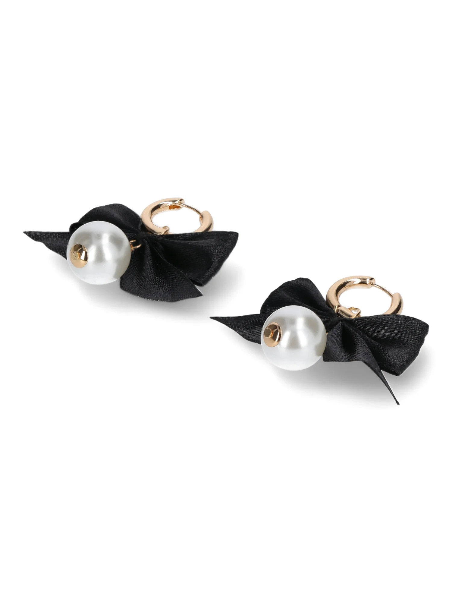 Time and Tru Women's Ribbon Bow Drop Earrings with Faux Pearls - Walmart.com | Walmart (US)