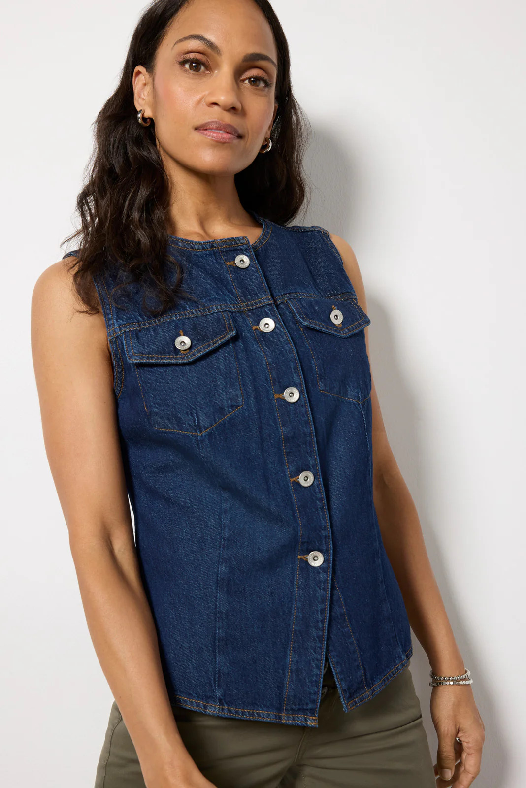Maritime Denim Vest | Evereve