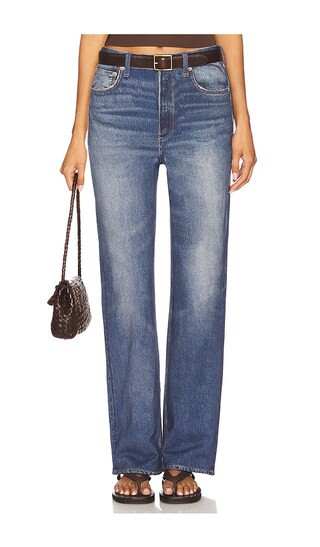 Rag & Bone Miramar Shea High Rise Relaxed Straight in Blue. - size 27 | Revolve Clothing (Global)