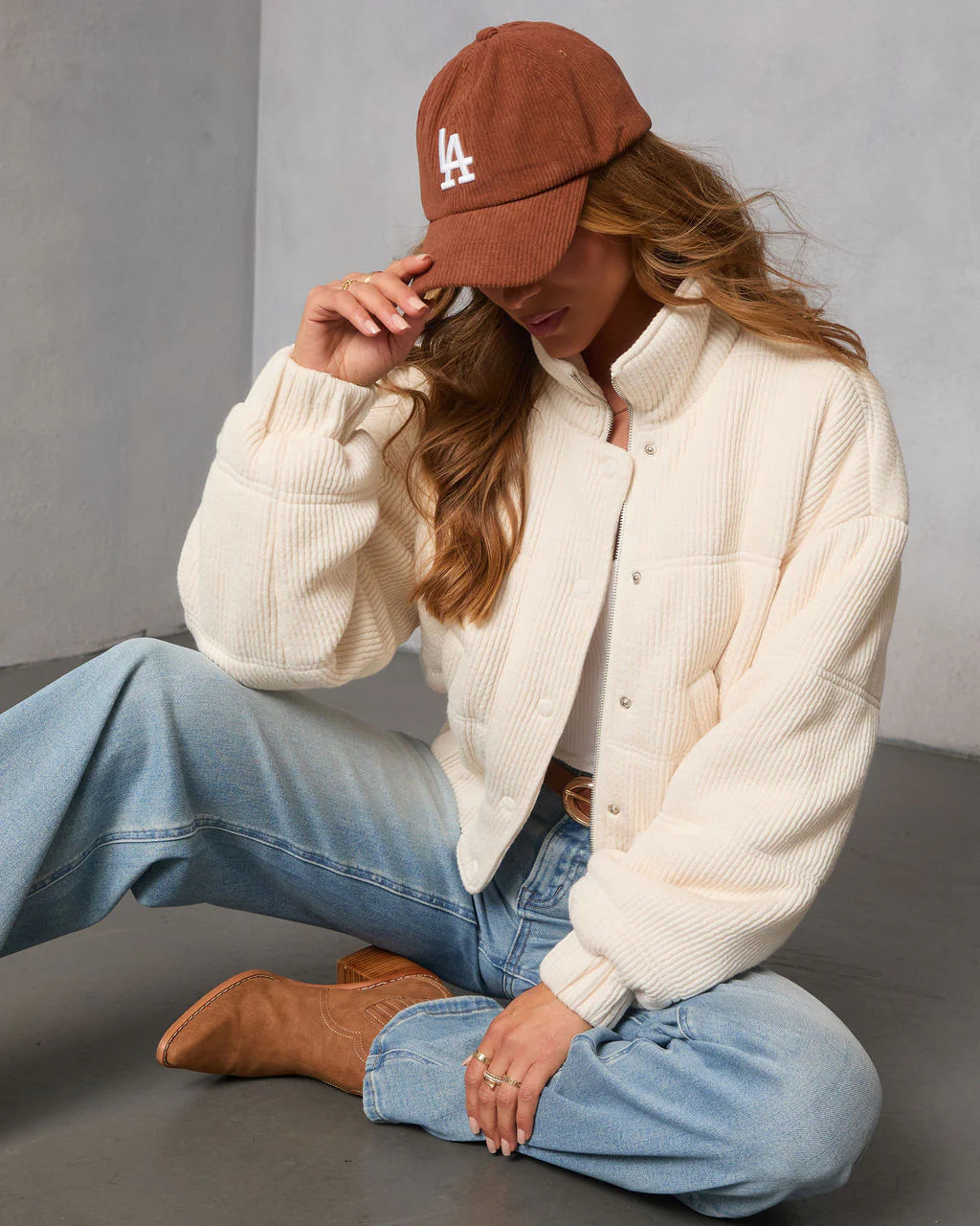 Polar Whisper Cropped Ribbed Puffer Jacket | VICI