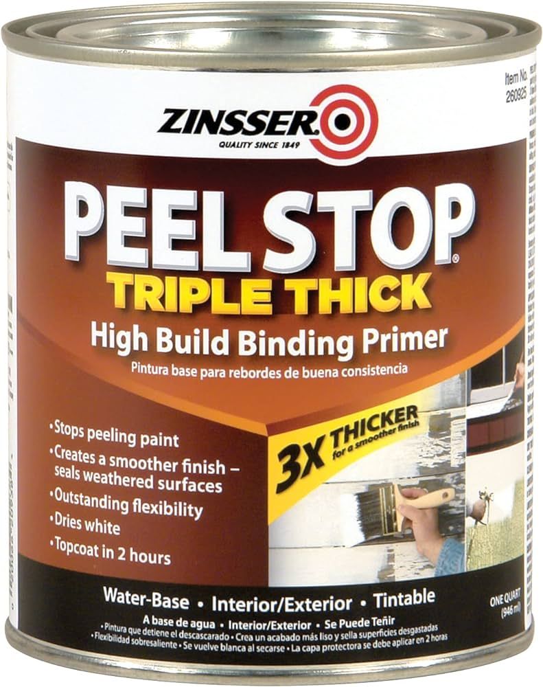 ZINSSER 1 qt 260925 White, Peel Stop Triple Thick Ponding Primer | Amazon (US)