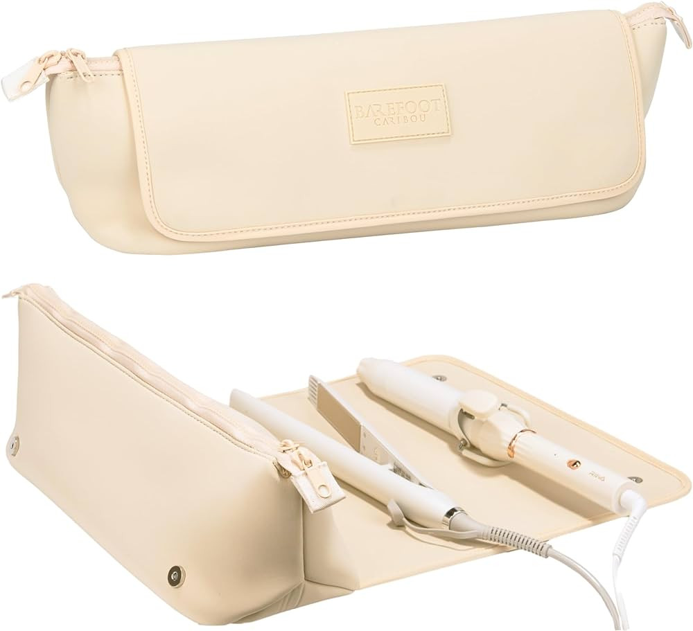 Hair Tools Travel Bag and Heat Resistant Mat for Flat Irons, Straighteners, Curling Iron, and Hai... | Amazon (US)