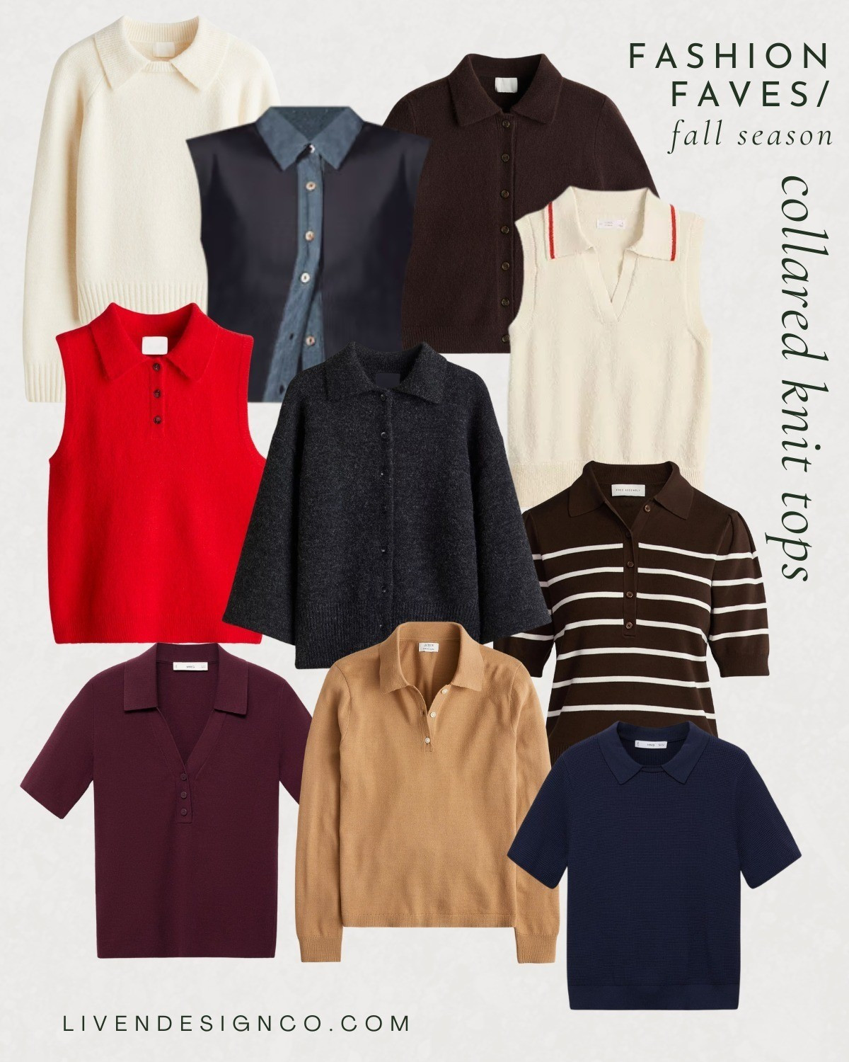 Sweater knit top. Collared sweater top. Sleeveless sweater. Short sleeve sweater. Polo sweater top. 

#LTKSeasonal #LTKSaleAlert #LTKFindsUnder100