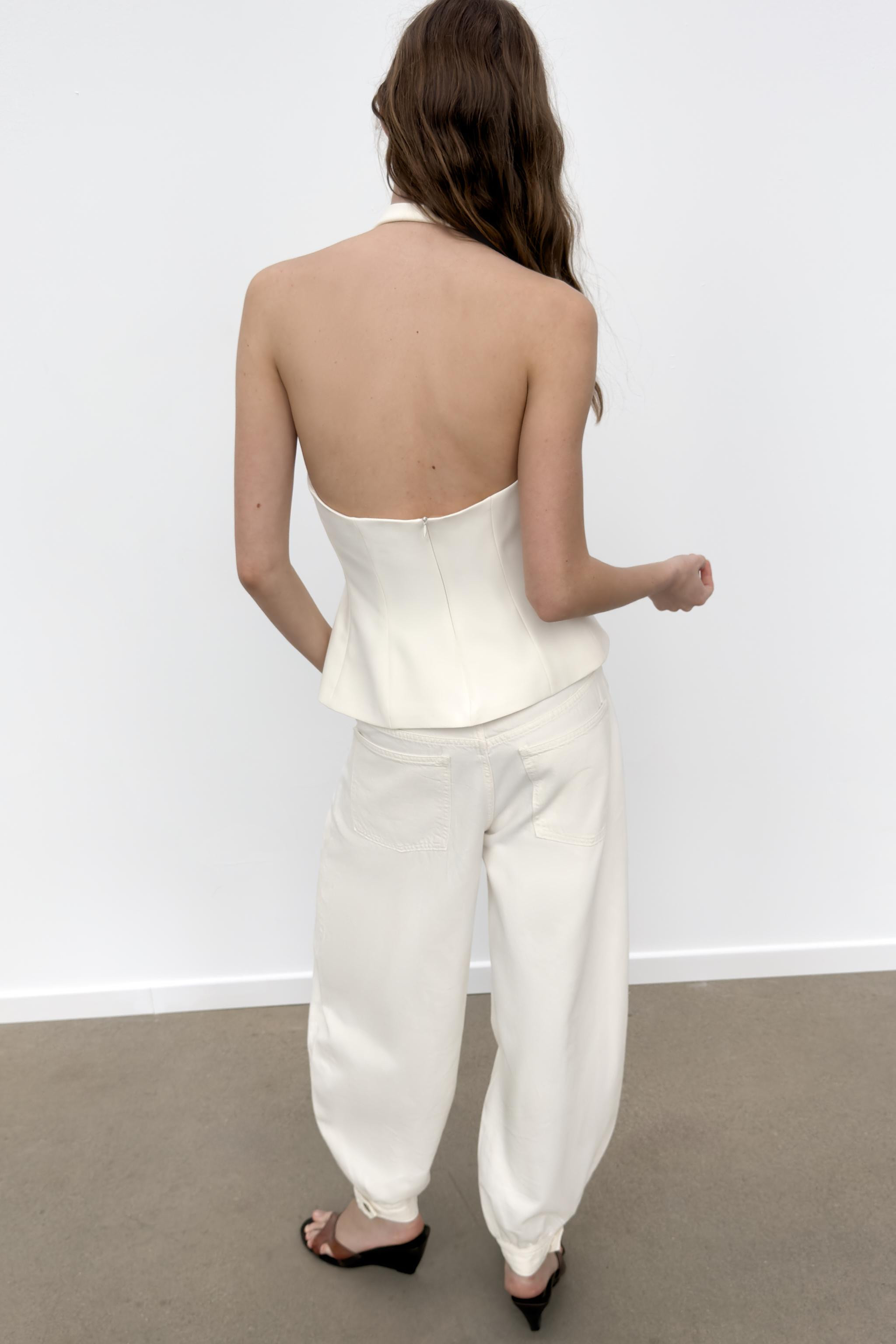 NECKHOLDER-TOP MIT KNEBELKNÖPFEN | Zara DE