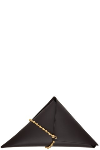 Brown Ball Chain Triangle Pouch | SSENSE
