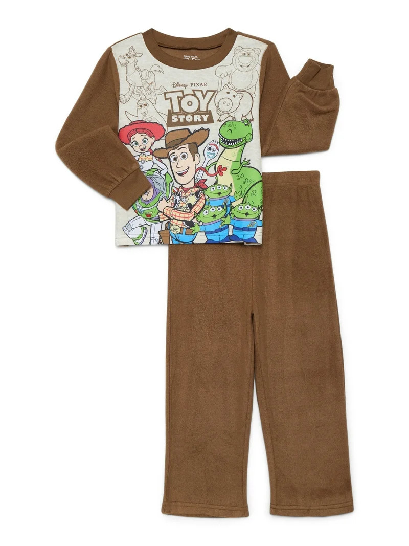 Disney Pixar Toy Story Toddler Boys Long Sleeve Top and Pants Pajama Set, 2-Piece, Sizes 12M-5T | Walmart (US)