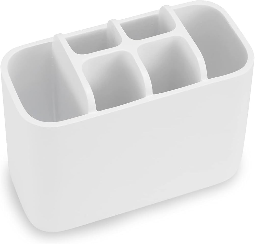 Toothbrush Holder Bathroom Toothbrush Organizer Tooth Brush Holder Makeup Brushes Holder Resin (W... | Amazon (US)