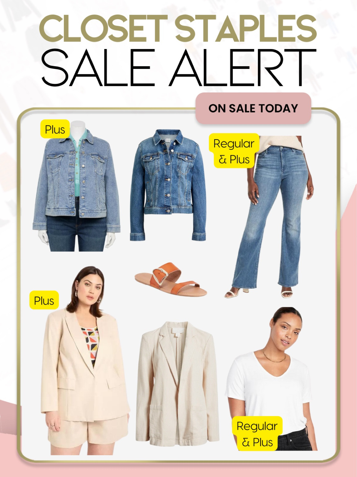 Get these closet staple pieces on sale TODAY! 

#LTKunder100 #LTKSale #LTKFind