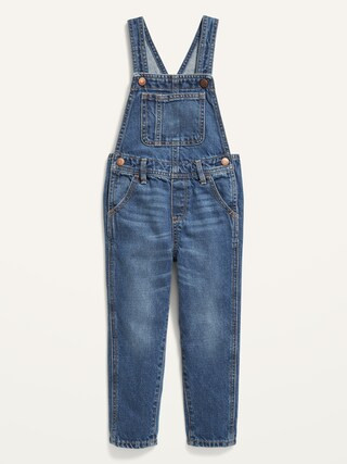 Unisex Slouchy Straight Medium-Wash Jean Overalls for Toddler | Old Navy (US)