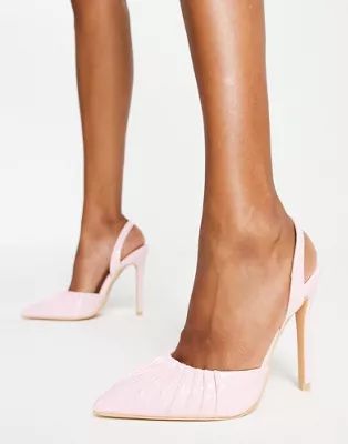 Glamorous heel pumps in pale blush patent exclusive to ASOS | ASOS (Global)